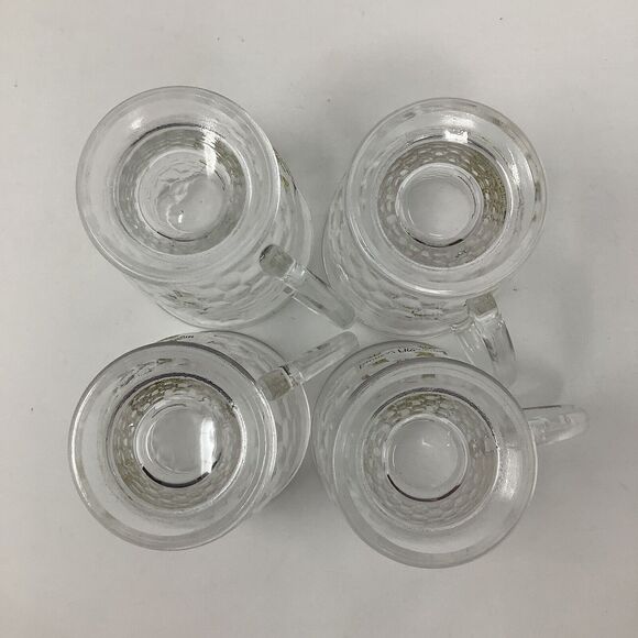 Bärenjäger Barenjager Honey Liqueur Glass Coffee Mug Honeycomb Pattern Set of 4 - Picture 7 of 9